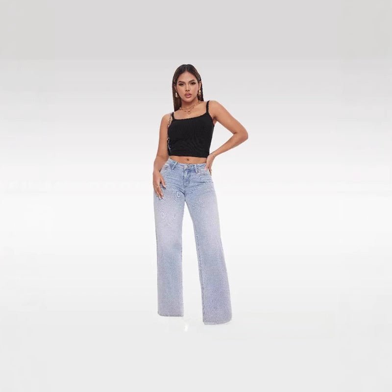 Tummy Control Curve - Wide-Leg Denim