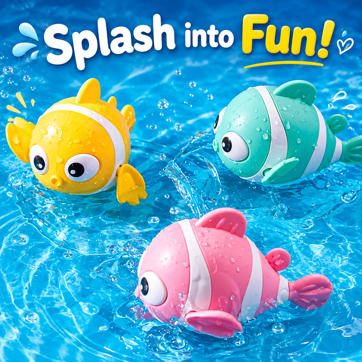 Clownfish Swimming - Baby Bath Toys