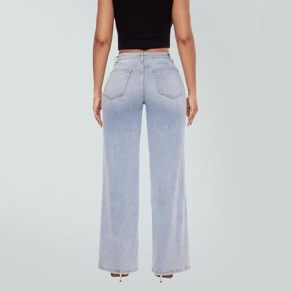 Tummy Control Curve - Wide-Leg Denim
