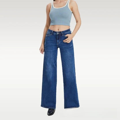 Tummy Control Curve - Wide-Leg Denim
