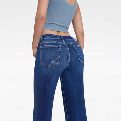 Tummy Control Curve - Wide-Leg Denim