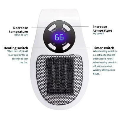 Portable Electric Mini Heater Fan